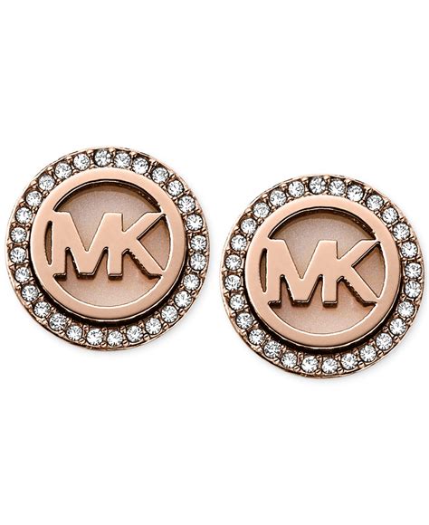 michael kors rose gold earrings